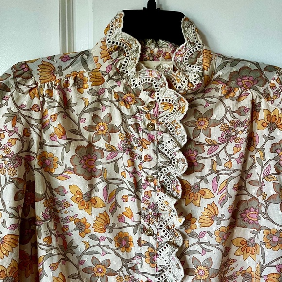 Sezane Chlo Shirt Jardin Céleste , Size 36 - Picture 4 of 9